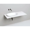 раковина salini marea 01 1802201m полувстраиваемая, 64.5x38.7 см, из искусственного камня s-stone, белая матовый