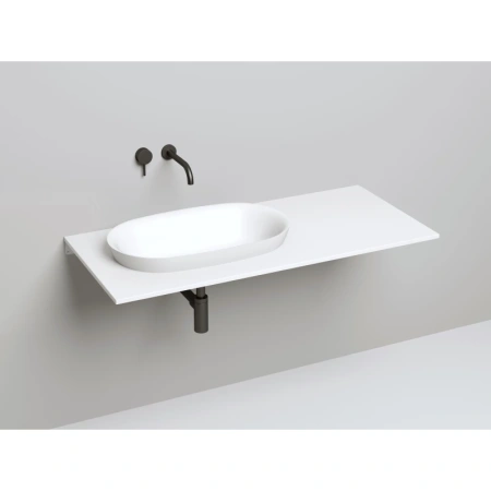 раковина salini marea 01 1802201m полувстраиваемая, 64.5x38.7 см, из искусственного камня s-stone, белая матовый