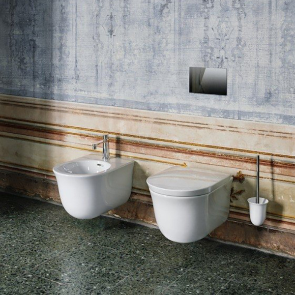 laufen palomba унитаз 54х36х26.5 см., подвесной, безободковый, смыв rimless, сиденье микролифт, цвет: белый матовый