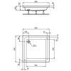 душевой поддон 80x80x13 см ideal standard k276401 hotline