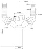 вставка с 2-мя адаптерами 1 1/2"-40 mcalpine tee4