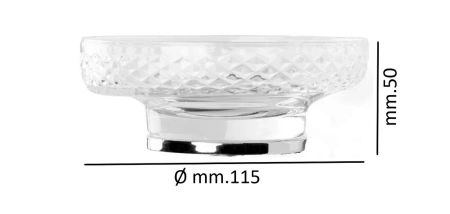мыльница boheme aura 10251-cr настольная, хром