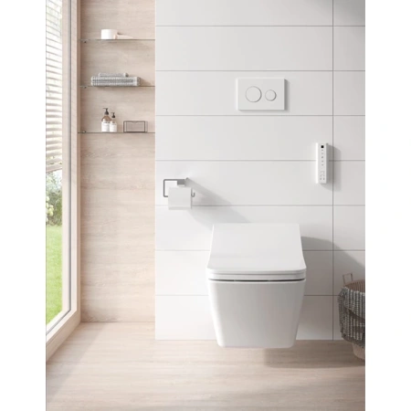 унитаз подвесной безободковый toto cw522ey, без сиденья, цвет белый.