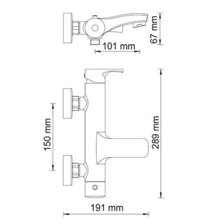 смеситель для ванны с душем wasserkraft berkel 4801 цвет хром