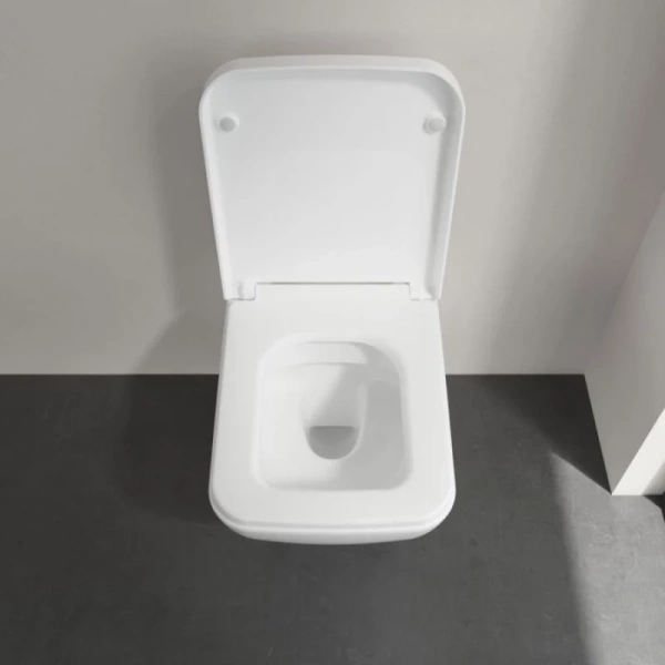 унитаз подвесной villeroy & boch collaro 4626hs01 безободковый, с сиденьем микролифт, альпийский белый