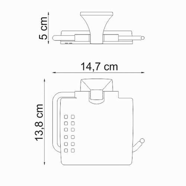 Держатель туалетной бумаги WasserKRAFT Wern K-2525 с крышкой, цвет хром