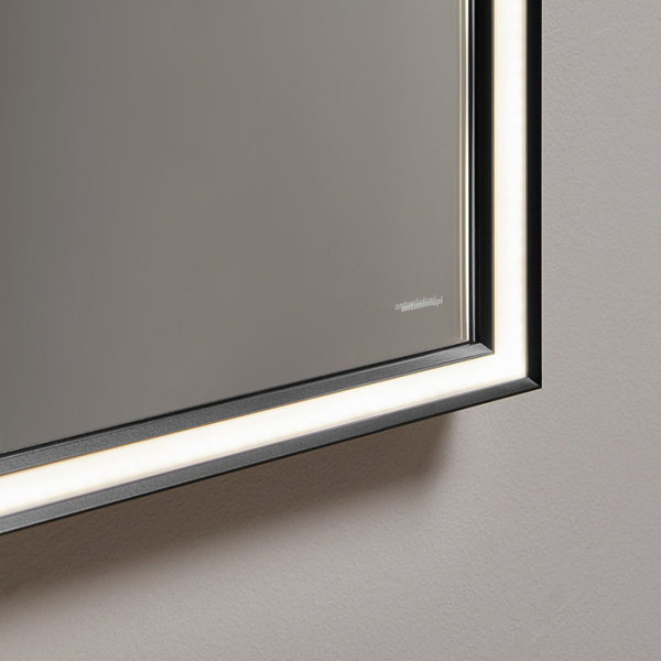 antonio lupi nastro зеркало 171х75х0.4cм., с белой светодиодной подсветкой, с блестящей кромкой, с трансф., цвет: черная