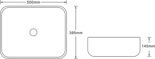 раковина 50x39,5 см santiline sl-7025