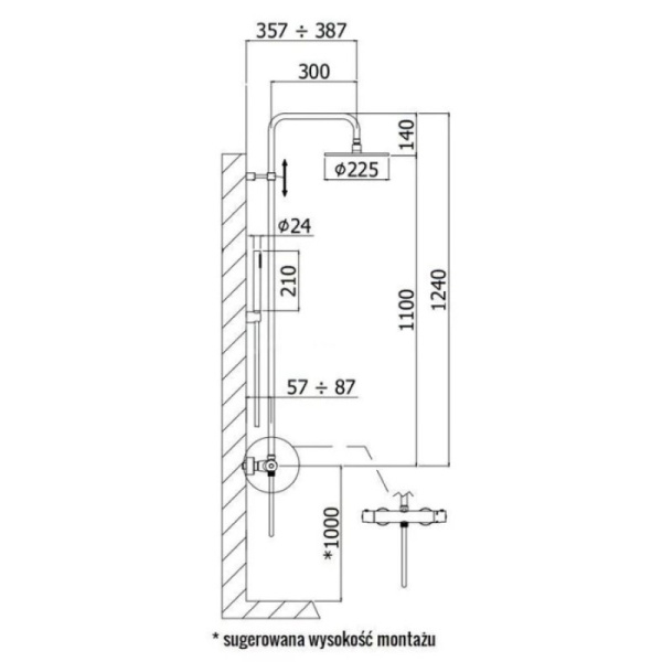 душевая стойка paffoni birillo fix zcol684liqno