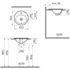 раковина встраиваемая vitra s20 43см 5466b003-0001, белая