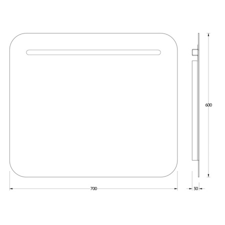 Зеркало 70х60 см Evoform Ledshine BY 2144
