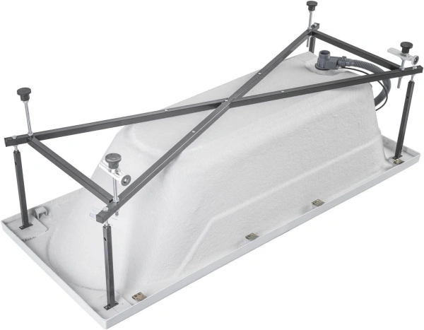 акриловая ванна aquanet west 170x70 00240463 с каркасом, цвет белый.