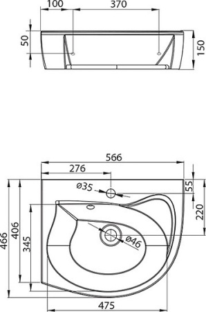 раковина подвесная ravak rosa l xj8l1100000