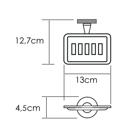 мыльница wasserkraft tauber k-64469 подвесная, цвет никель