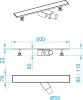 душевой лоток rgw sdr-22b 47212260-04 с двухсторонней решеткой