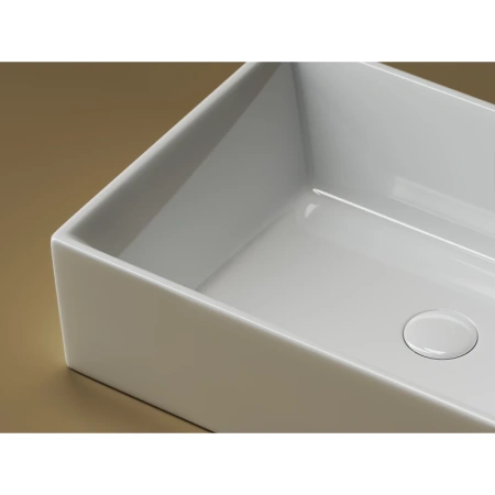 раковина ceramicanova element cn5013 накладная, 59x39 см, белая