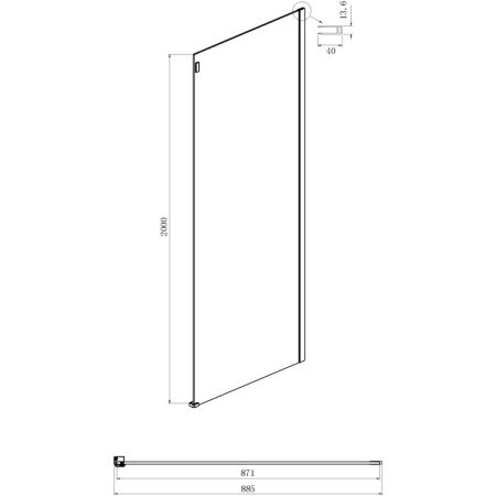 душевой уголок ambassador benefit 160x90 19021105hx-90hx профиль хром стекло прозрачное