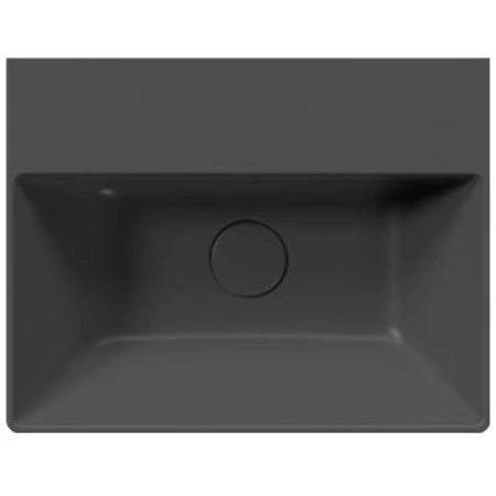 раковина gsi kube x 9485126 подвесная, 45x35 см, ardesia opaco (черный матовый)