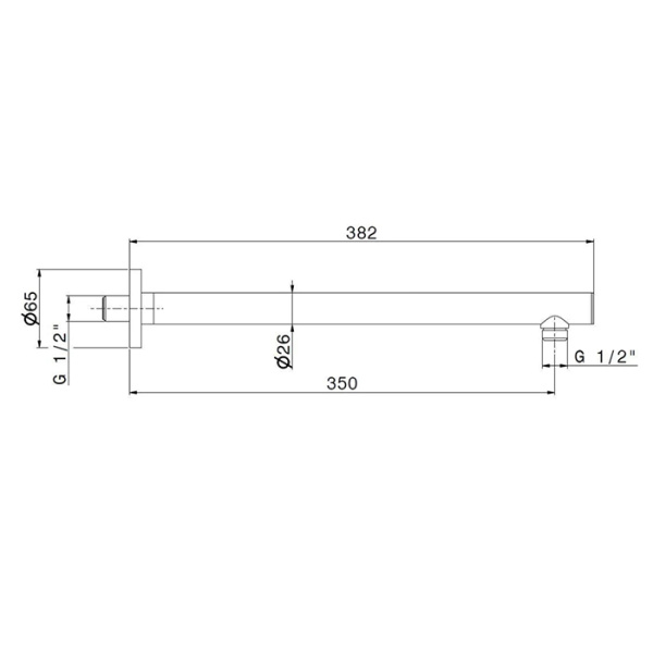 Кронштейн для верхнего душа Kerama Marazzi Ole 27670KM.01.093, цвет: черный матовый