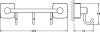 держатель с 3-мя крючками fbs esperado esp 024 длина 20 см