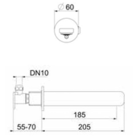 излив настенный для душа webert ac1005015 цвет хром