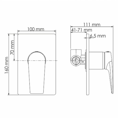 гигиенический душ со смесителем wasserkraft а66096 цвет черный глянец