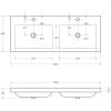 раковина 120x48 cezares eco czr-1200/480-2-lv-mr-eco