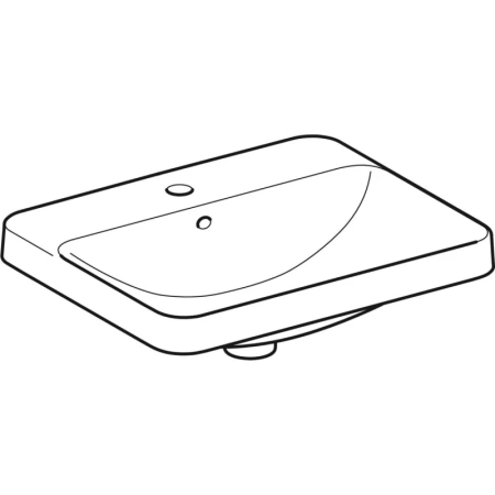 раковина встраиваемая geberit variform 55 см 500.740.01.2, белая
