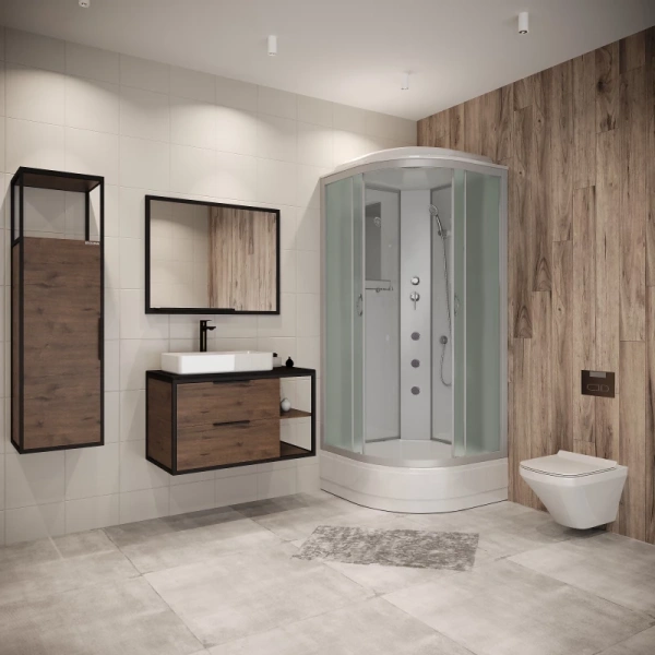 душевая кабина niagara ng-3302g 100x100 стекло матовое задние стенки белые