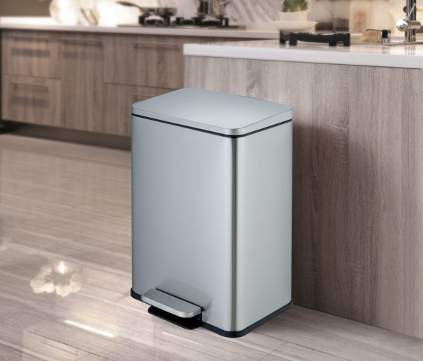 Мусорное ведро Weltwasser WW Golf MT 20L с педалью, хром матовый