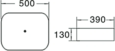 раковина 50x39 см santiline sl-1051