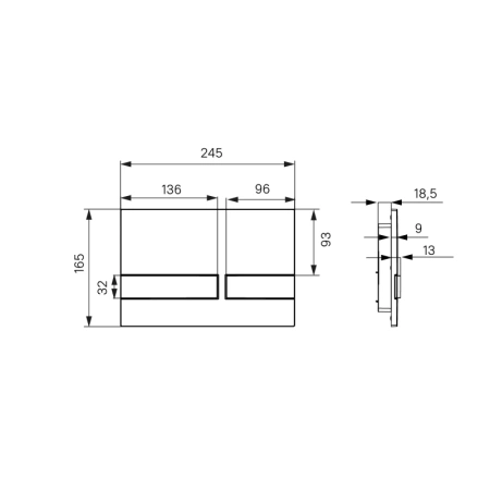кнопка для инсталляции iddis unifix uni06chi77 006 цвет хром