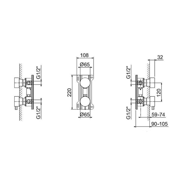 смеситель для душа fantini af/21 27 93 a185b сталь матовая