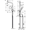 смеситель для кухни hansgrohe metris select m71 73807000, хром