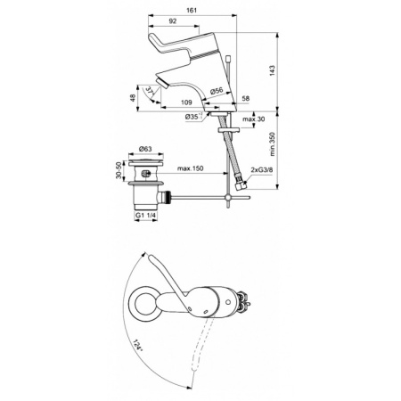 смеситель для раковины ideal standard ceraplus b8218aa