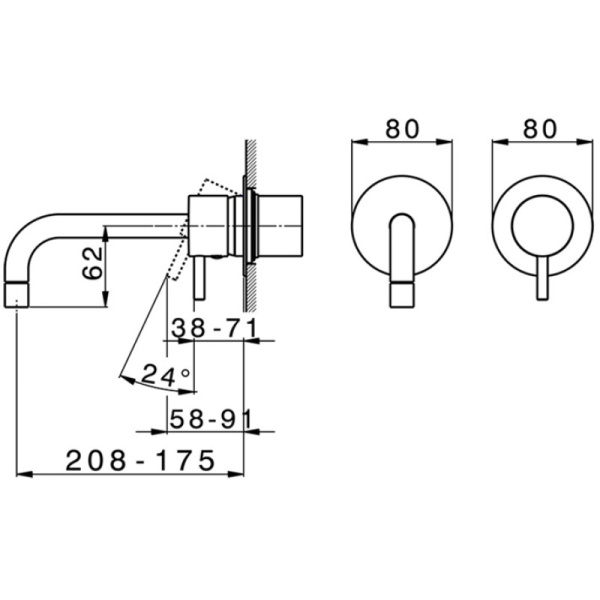 смеситель для раковины cisal less new ln00551640