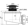 сифон для поддона alcaplast a465black-50 черный матовый