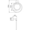 кольцо для полотенец haiba hb1704-1 двойное цвет хром