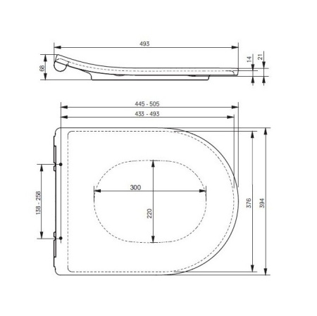 сиденье для унитаза toto mh tc514f