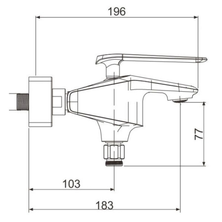 смеситель для ванны rose r1302f