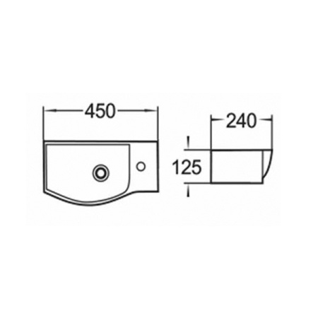 раковина подвесная 45 см comforty 7947bl белый