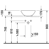 раковина накладная duravit bacino 42 см 032542 00 00