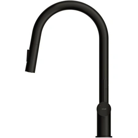 смеситель для кухни cersanit brasko a68225 с выдвижным изливом, черный матовый