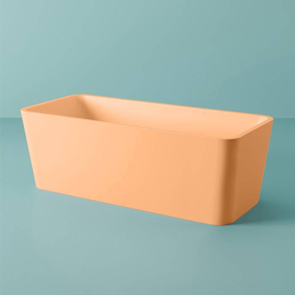 ванна из материала livingtec artceram square 180х80 см acw004 13 orange cameo