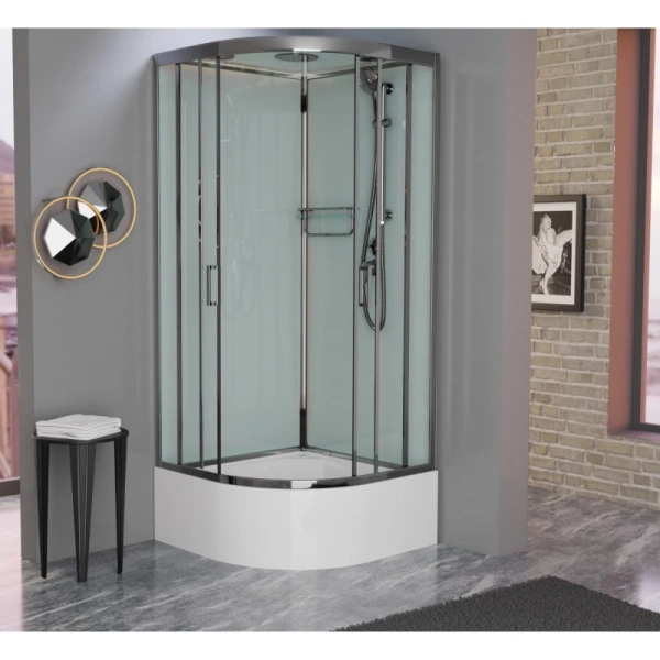 душевая кабина 90x90x220 см frank f409/2 brilliant 183009 прозрачное