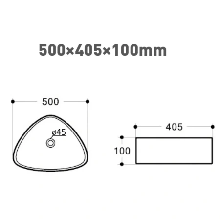 раковина-чаша orange 50 b07-500w белая глянцевая