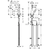 смеситель для кухни hansgrohe metris m71 73800800, сталь