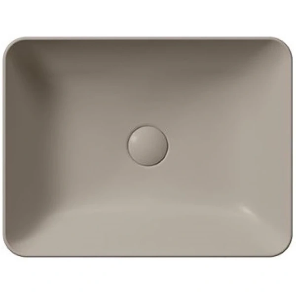 раковина gsi nubes 903705 накладная, 50x38 см, tortora opaco (коричневый матовый)