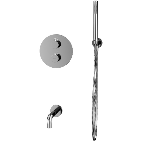 смеситель для ванны whitecross y chrome yset10cr с термостатом хром