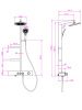 душевая система aquame aqm8005b с термостатом, черный матовый